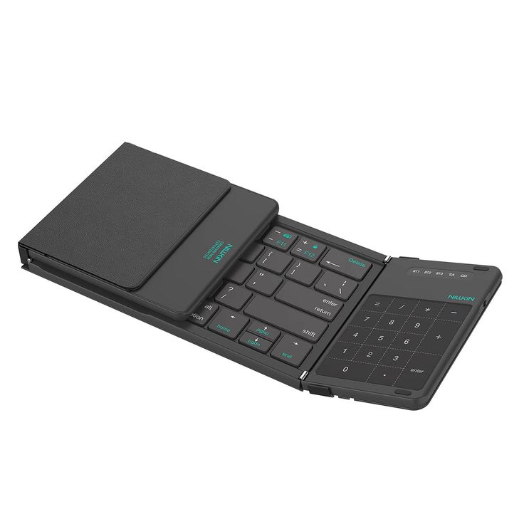 Foldable Bluetooth Keyboard with Touchpad لوحة مفاتيح بلوتوث قابلة للطي مع لوحة لمس
